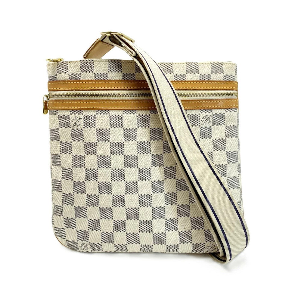 Louis Vuitton Bag Sacoche Damier Azur White